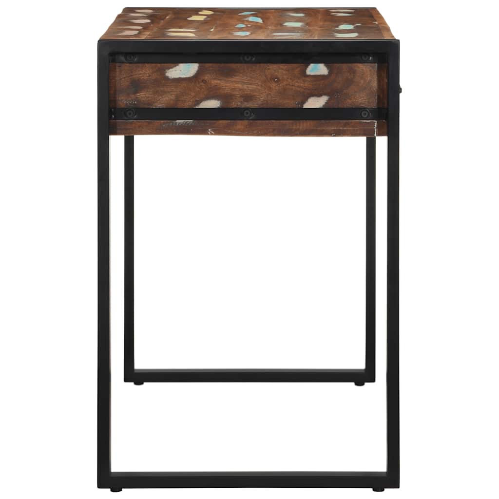 Eco-Friendly Multicolor Desk in Solid Reclaimed Wood, 100x50x75 cm