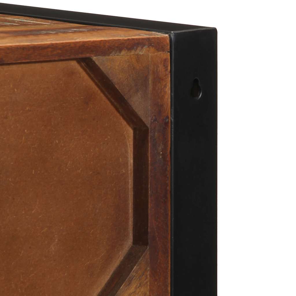 Multicolour Solid Reclaimed Wood Bedside Cabinet 40x35x40 cm