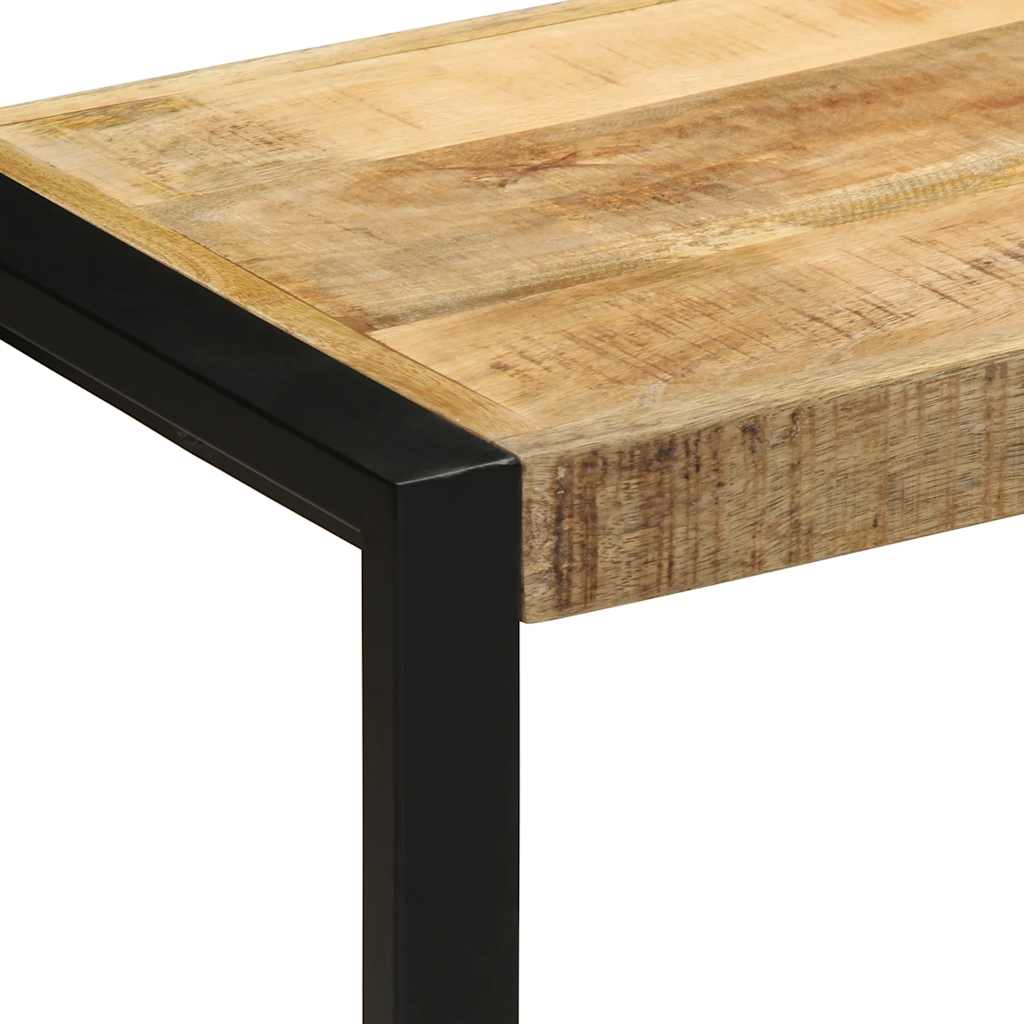 Solid Mango Wood Bench 60x35x45 cm - Rustic & Stylish Decor