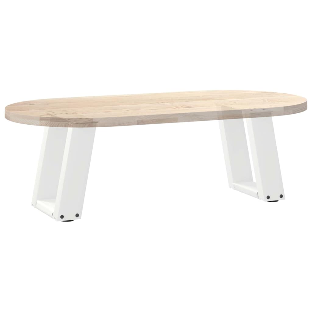 White U-Shaped Steel Coffee Table Legs, 2 Pcs, 30-31cm