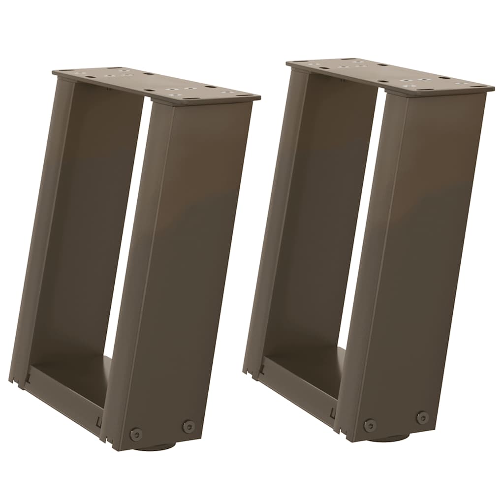 U-Shaped Natural Steel Coffee Table Legs, 2 pcs, 30x31 cm
