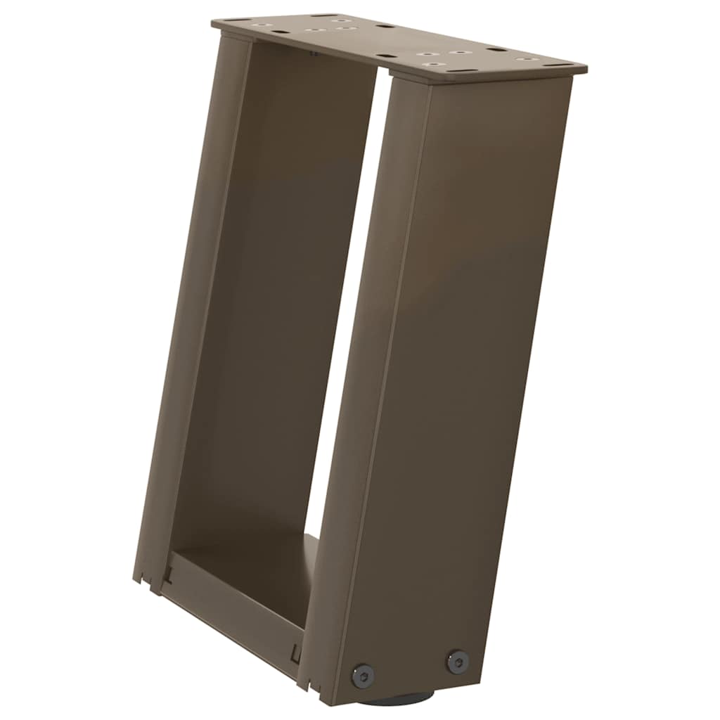 U-Shaped Natural Steel Coffee Table Legs, 2 pcs, 30x31 cm