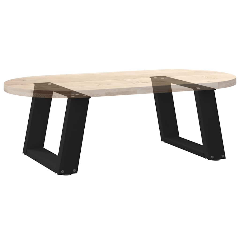 Black Steel U-Shaped Coffee Table Legs 2 pcs, Adjustable 40x30-31 cm
