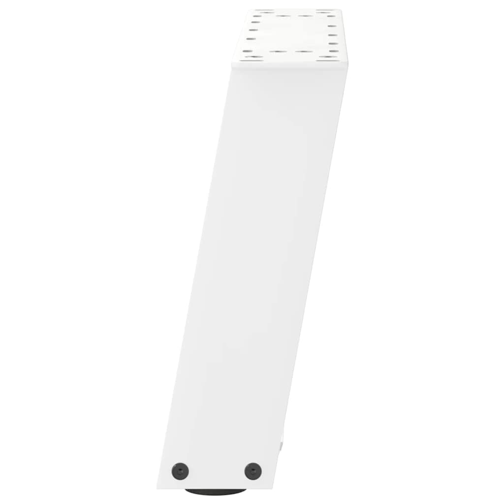 White Steel U-Shaped Coffee Table Legs 2pcs 40x(30-31)cm