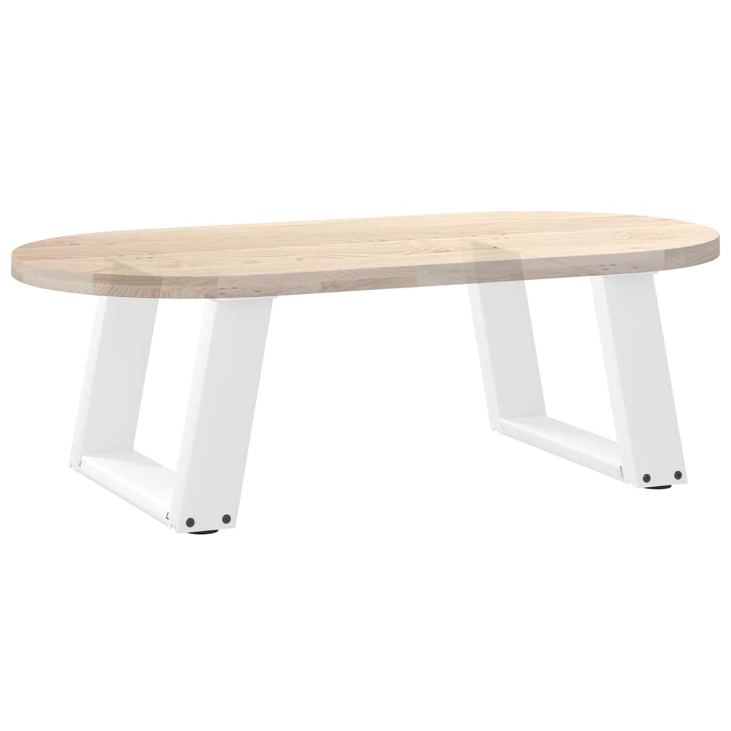 White Steel U-Shaped Coffee Table Legs 2pcs 40x(30-31)cm