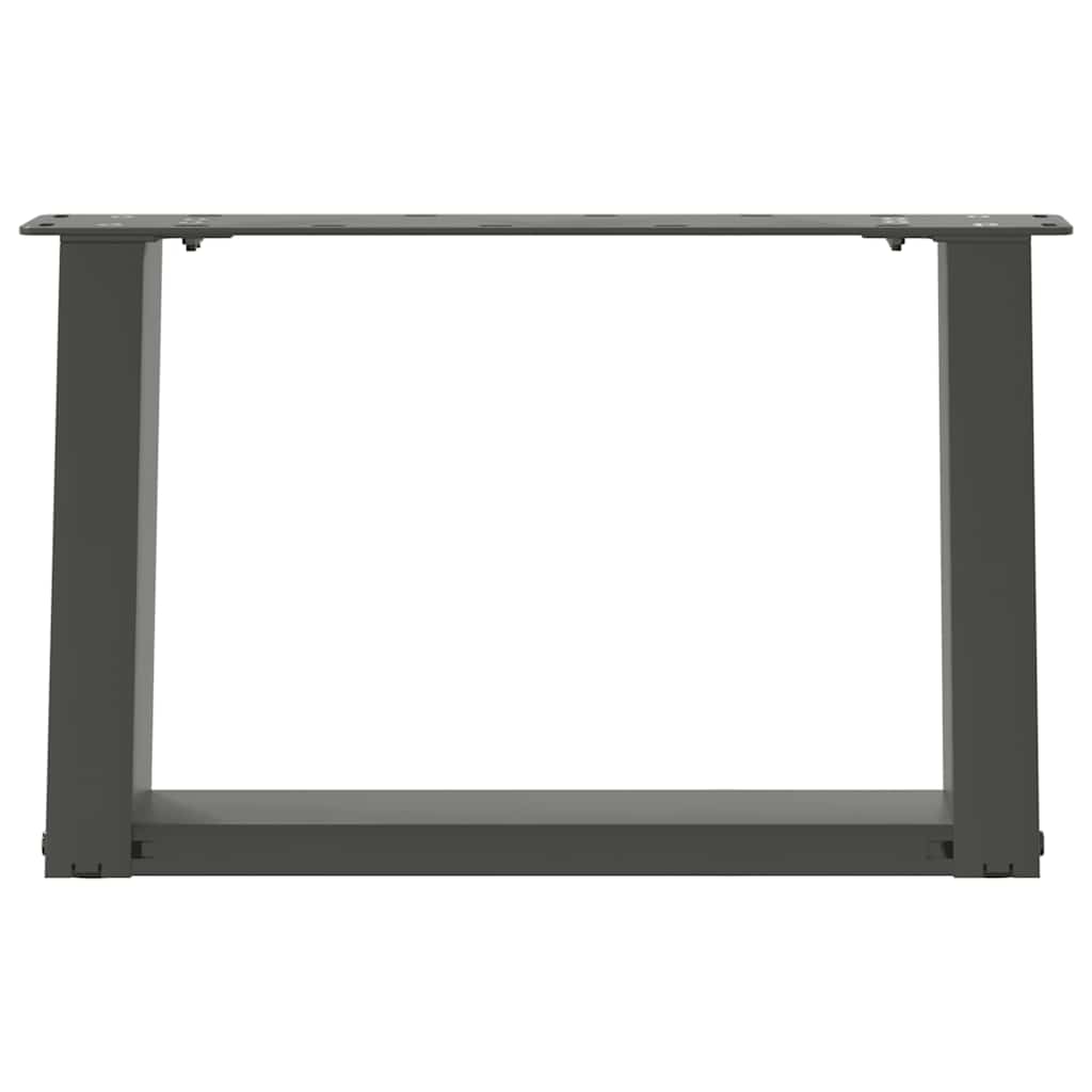 Anthracite Steel U-Shaped Coffee Table Legs (2 pcs) 40x30-31 cm