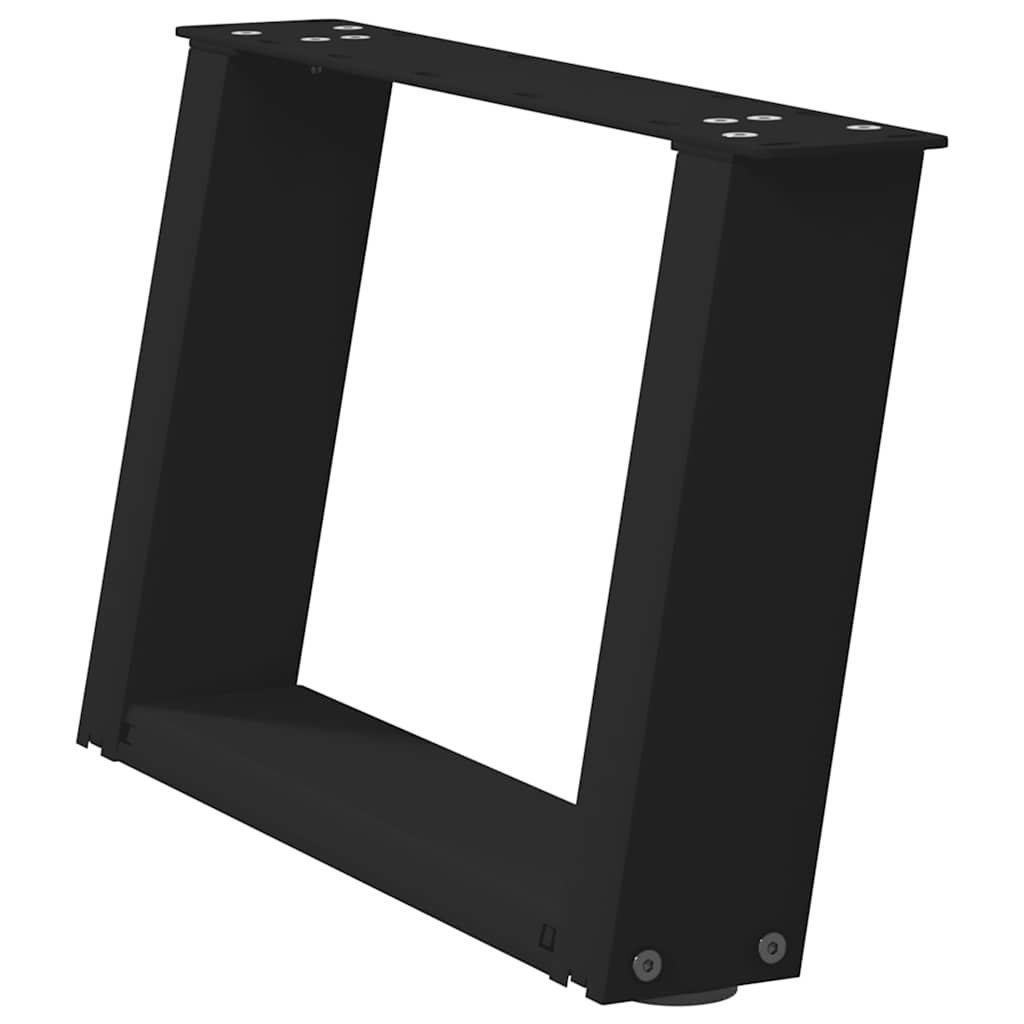 Black U-Shaped Steel Coffee Table Legs 2pcs - 50x30-31 cm