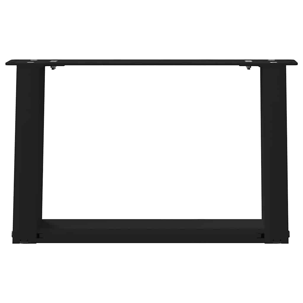 Black U-Shaped Steel Coffee Table Legs 2pcs - 50x30-31 cm