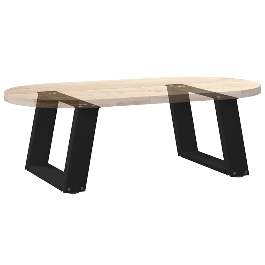 Black U-Shaped Steel Coffee Table Legs 2pcs - 50x30-31 cm