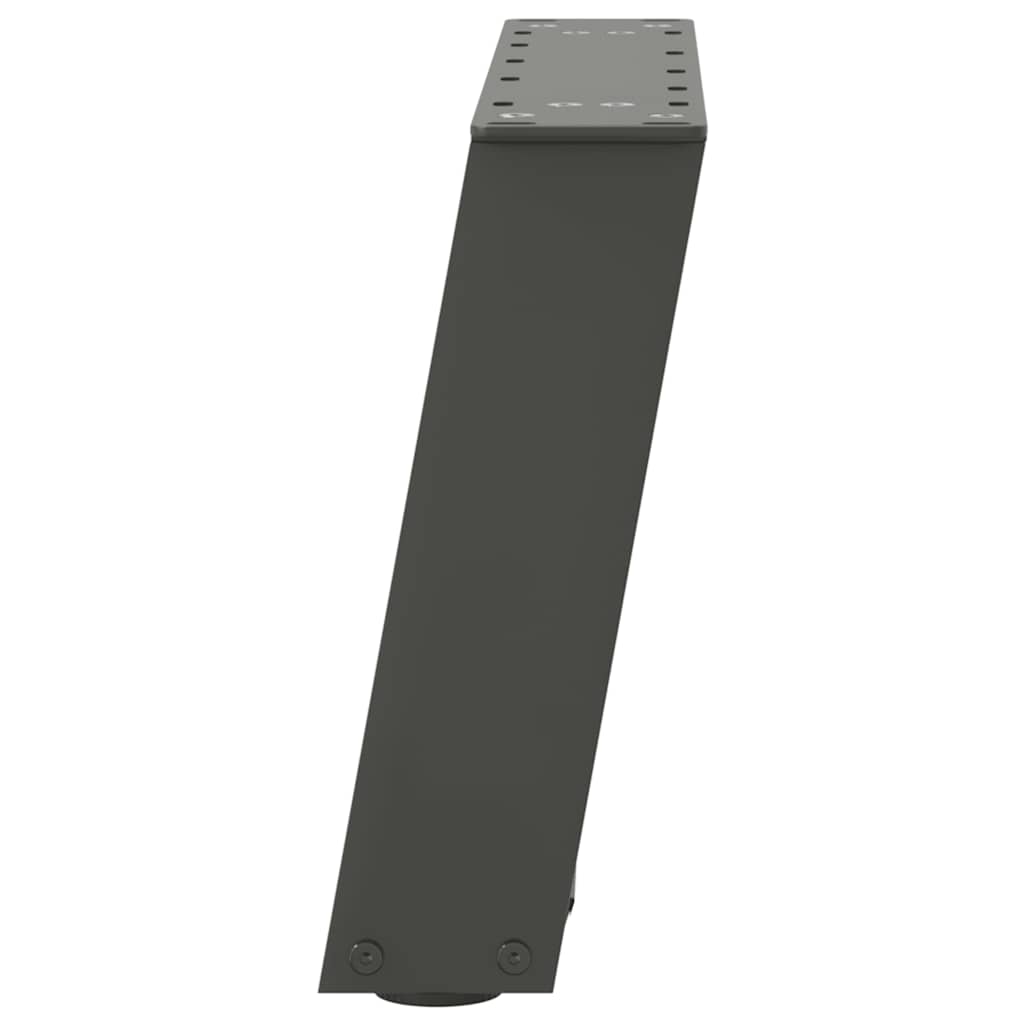 Anthracite Steel U-Shaped Coffee Table Legs 50x30-31cm - Set of 2