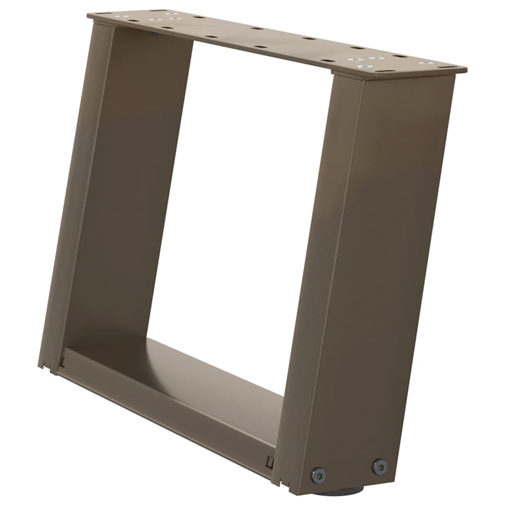 Natural Steel U-Shaped Coffee Table Legs, 50x(30-31) cm, 2 pcs