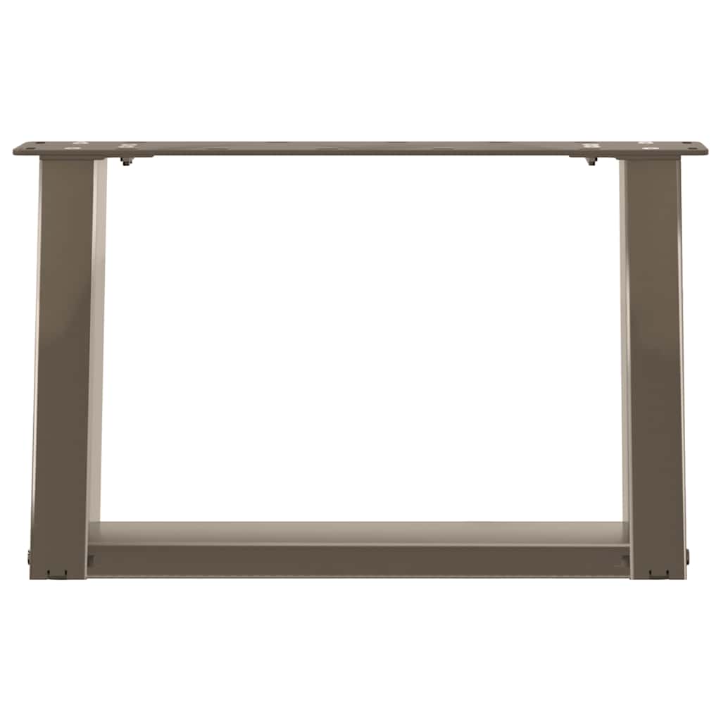 Natural Steel U-Shaped Coffee Table Legs, 50x(30-31) cm, 2 pcs