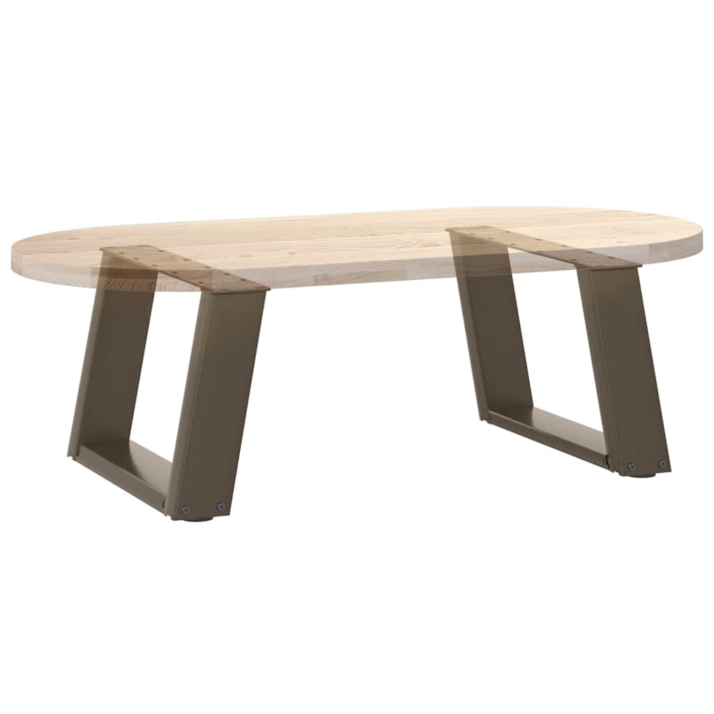 Natural Steel U-Shaped Coffee Table Legs, 50x(30-31) cm, 2 pcs