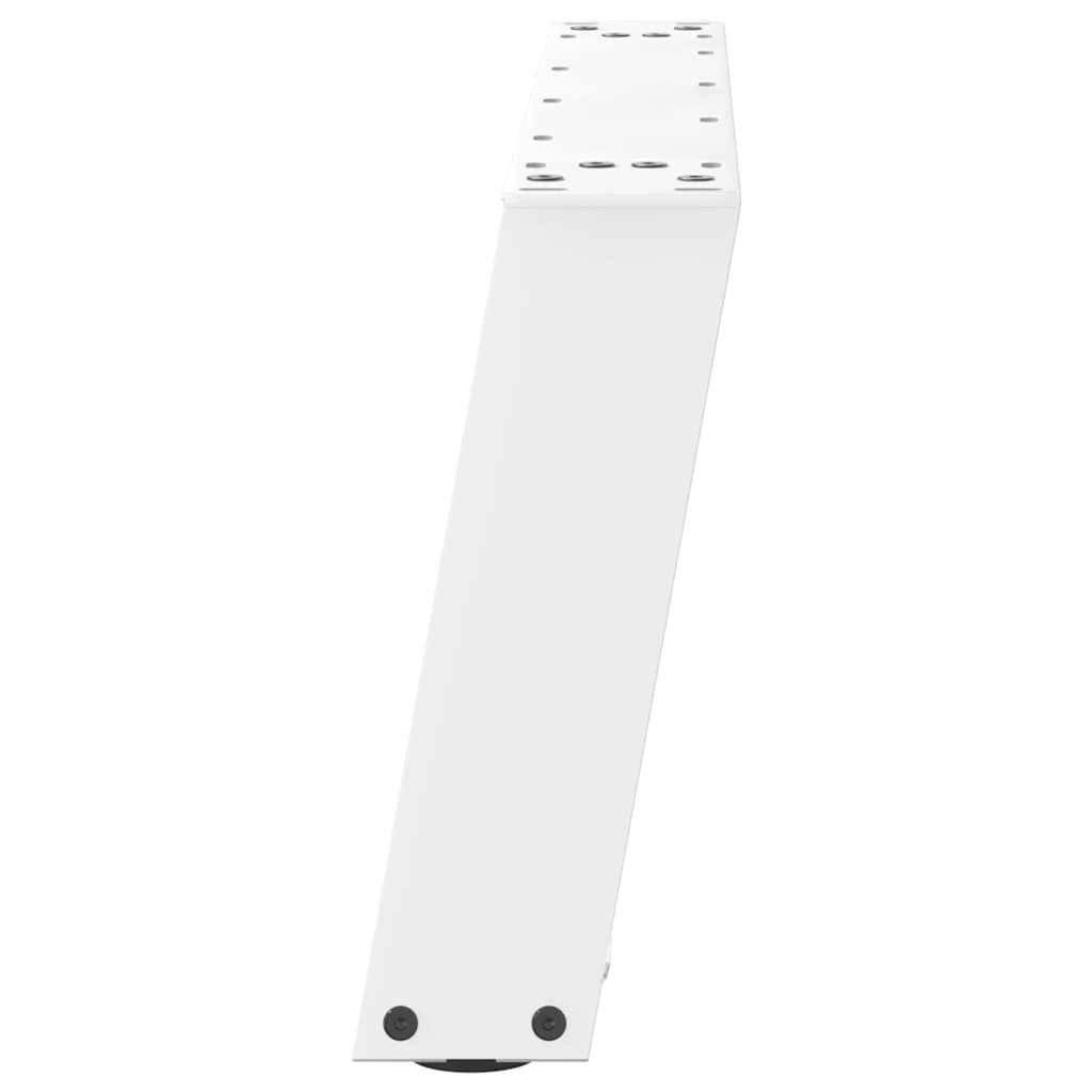 White Steel U-Shaped Coffee Table Legs - Set of 2, 60x30-31 cm