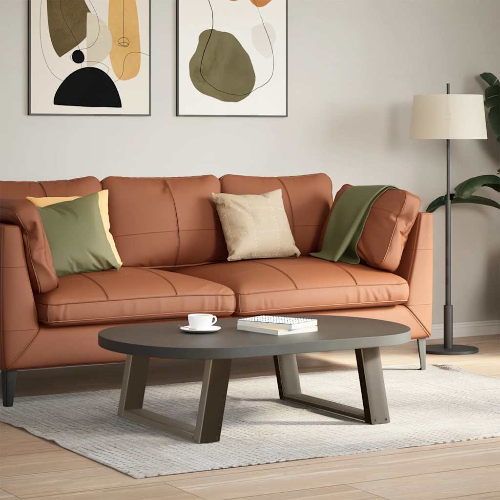 Natural Steel U-Shaped Coffee Table Legs, 2pcs, 60x30-31 cm