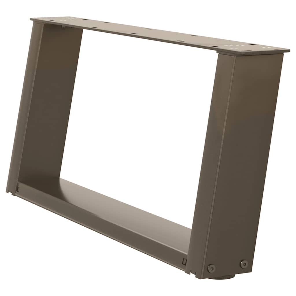 Natural Steel U-Shaped Coffee Table Legs, 2pcs, 60x30-31 cm