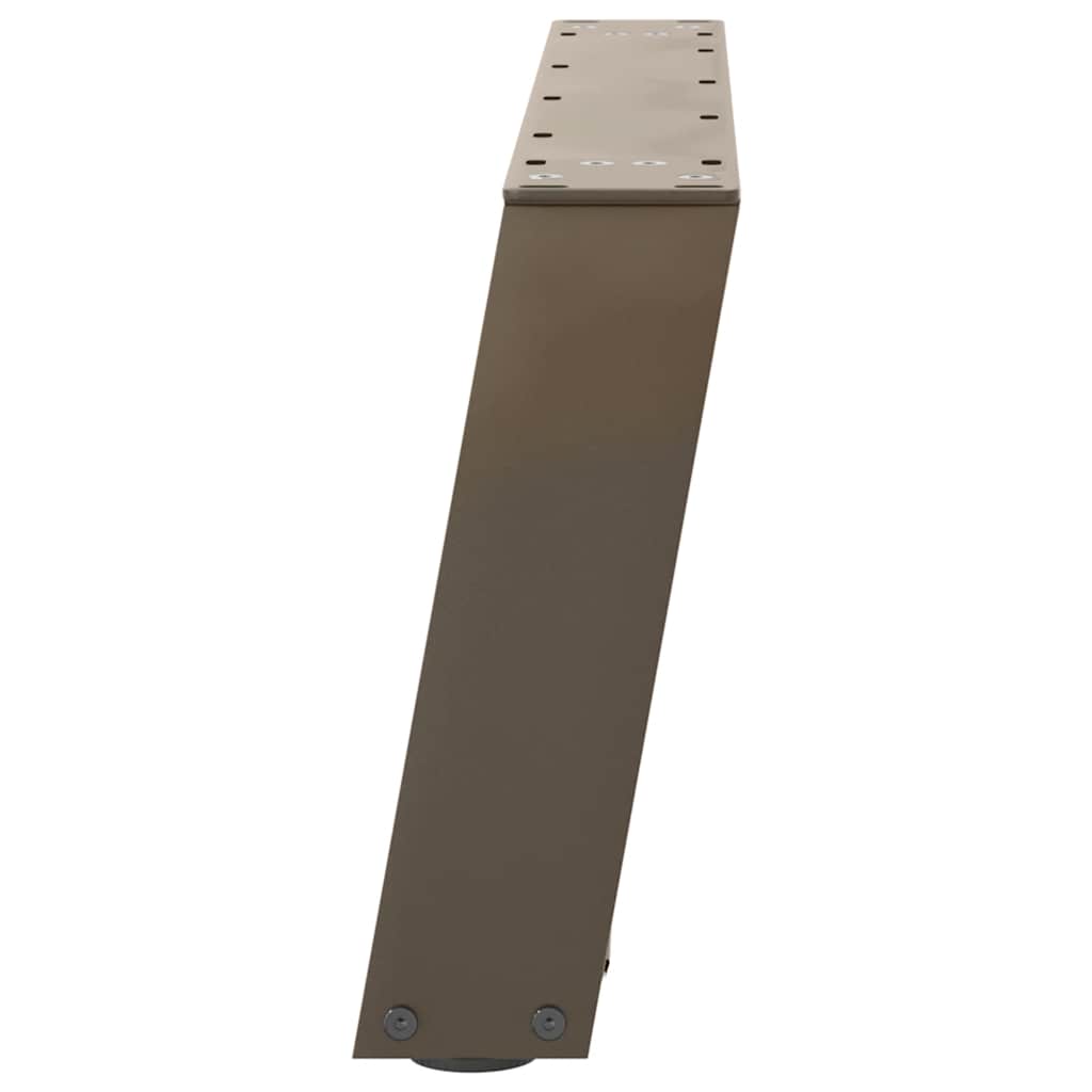 Natural Steel U-Shaped Coffee Table Legs, 2pcs, 60x30-31 cm