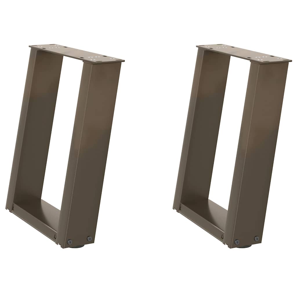 Natural Steel U-Shaped Coffee Table Legs, 2pcs, 28x42-43cm