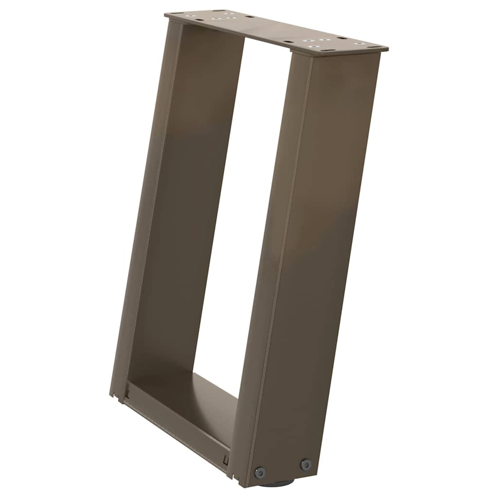 Natural Steel U-Shaped Coffee Table Legs, 2pcs, 28x42-43cm