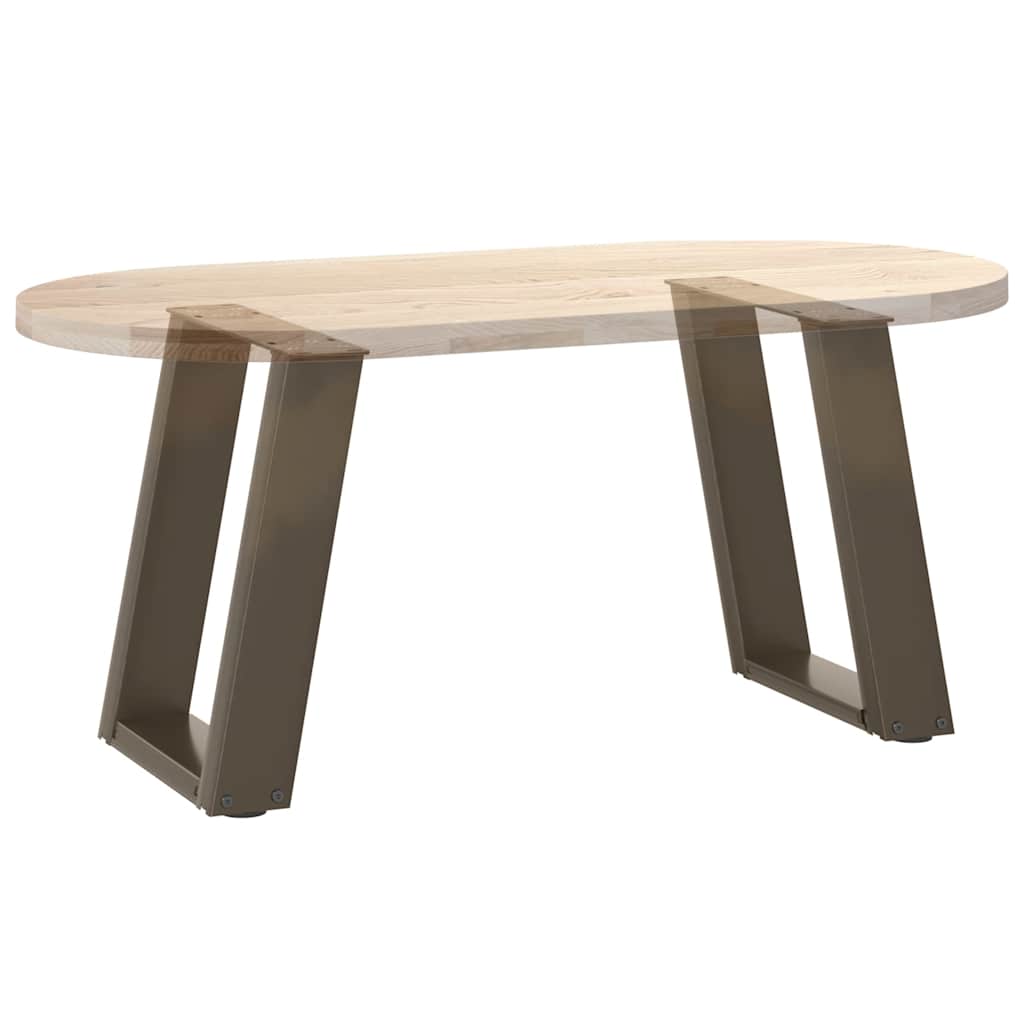 Natural Steel U-Shaped Coffee Table Legs, 2pcs, 28x42-43cm