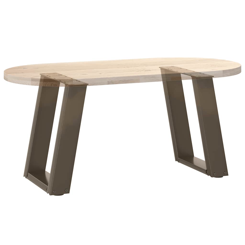 Natural Steel U-Shaped Coffee Table Legs 2 Pcs 38x(42-43) cm