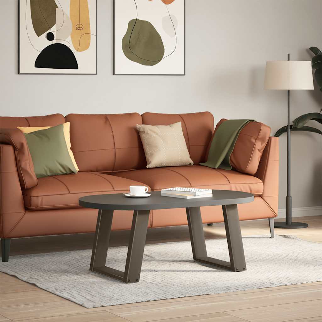 Natural Steel U-Shaped Coffee Table Legs 2pcs, 50x43cm Adjustable