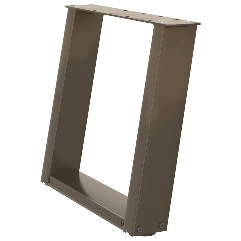 Natural Steel U-Shaped Coffee Table Legs 2pcs, 50x43cm Adjustable