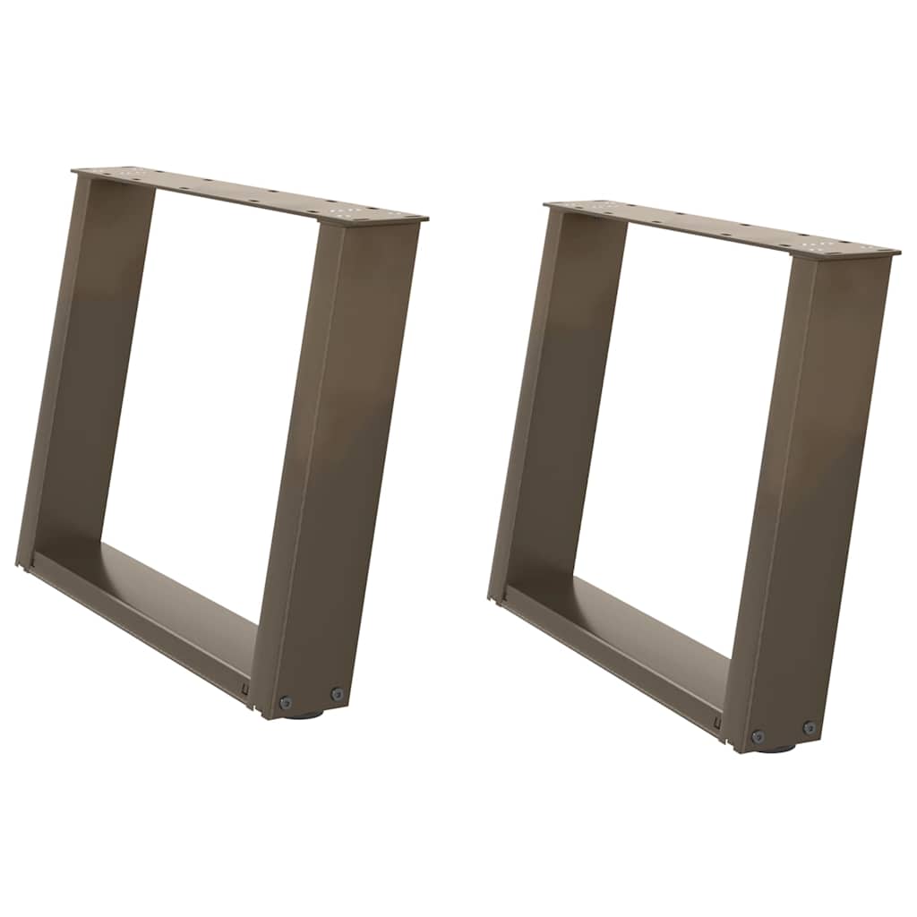 Natural Steel U-Shaped Coffee Table Legs, 2 pcs, 60x(42-43) cm