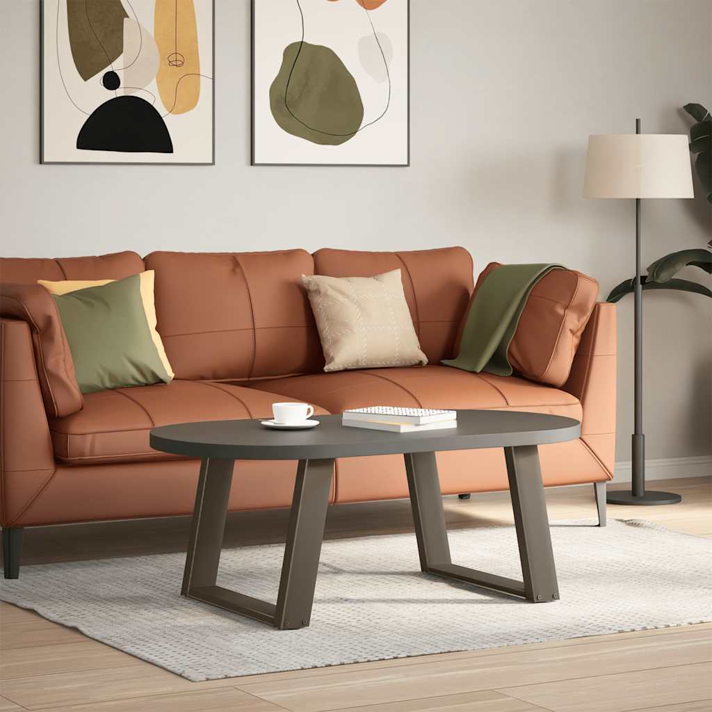 Natural Steel U-Shaped Coffee Table Legs, 2 pcs, 60x(42-43) cm