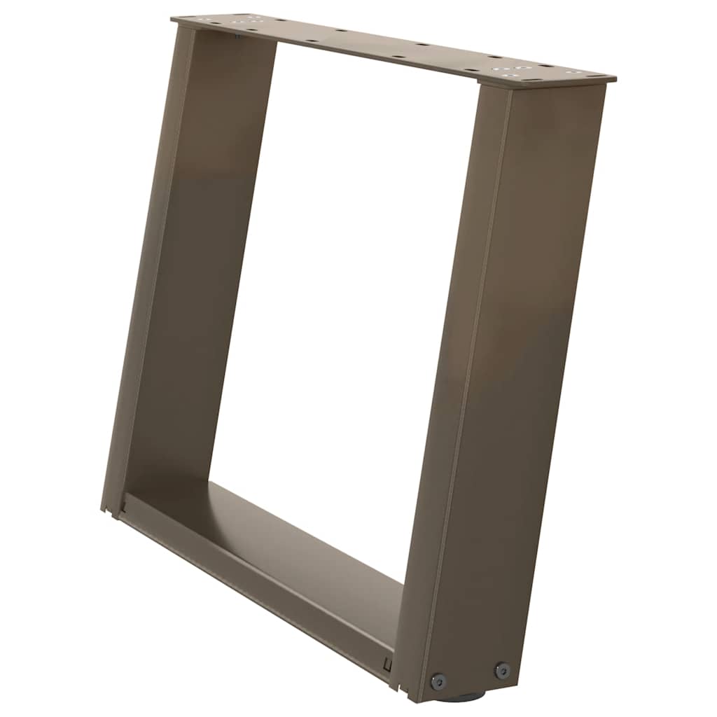 Natural Steel U-Shaped Coffee Table Legs, 2 pcs, 60x(42-43) cm