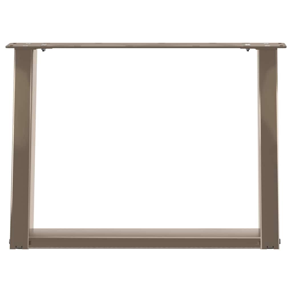 Natural Steel U-Shaped Coffee Table Legs, 2 pcs, 60x(42-43) cm