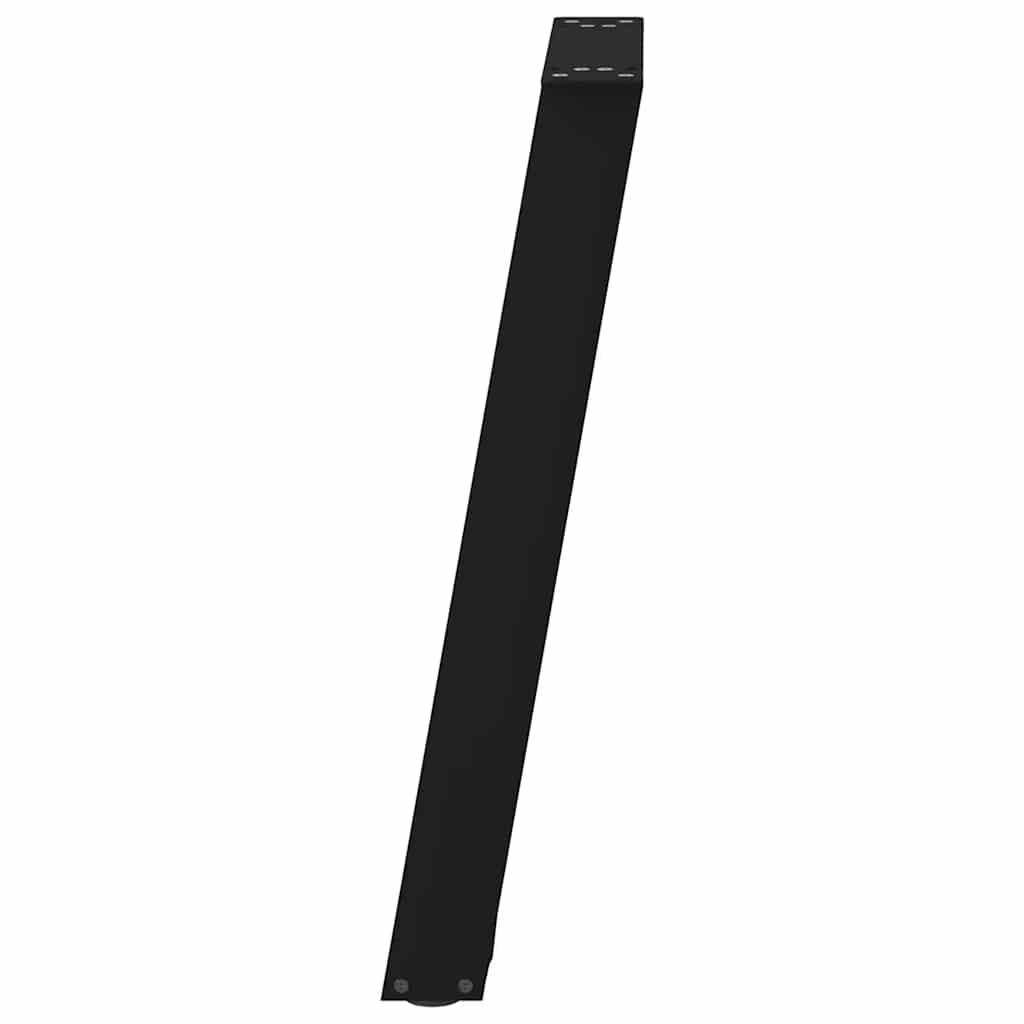 Black U-Shaped Steel Console Table Legs, 2pcs, Adjustable 28x72-73cm