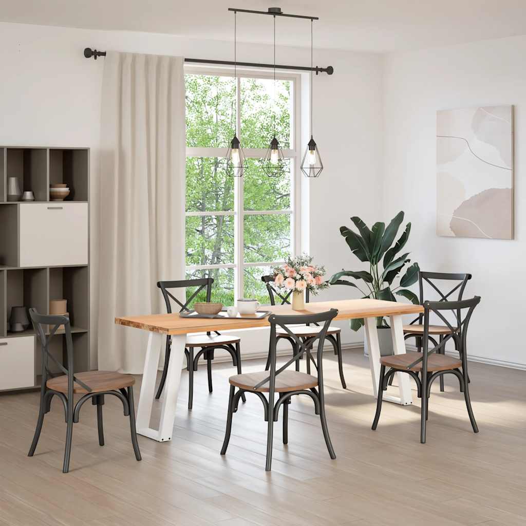 White Steel U-Shaped Console Table Legs, 28x(72-73) cm, 2 Pcs
