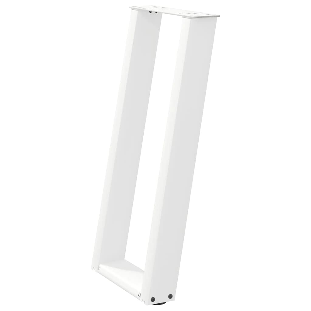 White Steel U-Shaped Console Table Legs, 28x(72-73) cm, 2 Pcs