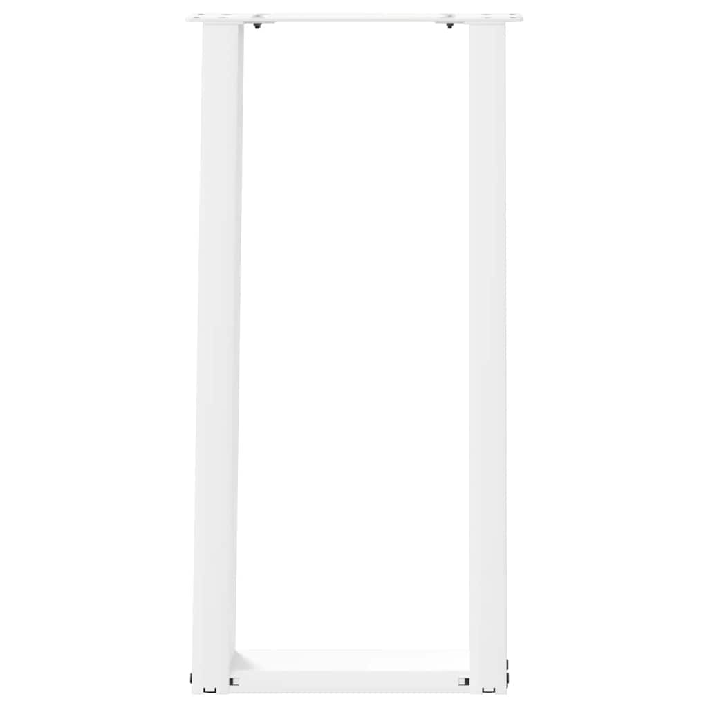 White Steel U-Shaped Console Table Legs, 28x(72-73) cm, 2 Pcs