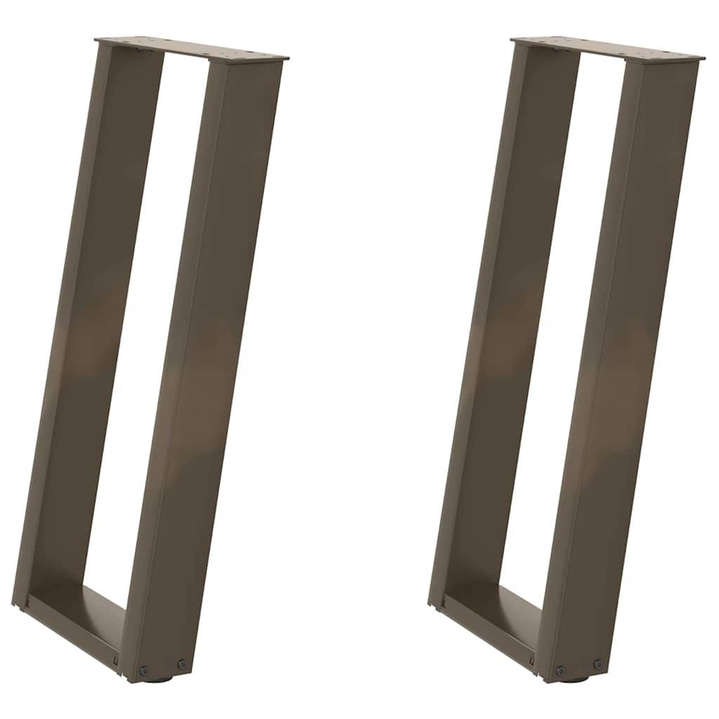 Natural Steel U-Shaped Console Table Legs, 2 Pcs, 28x(72-73) cm