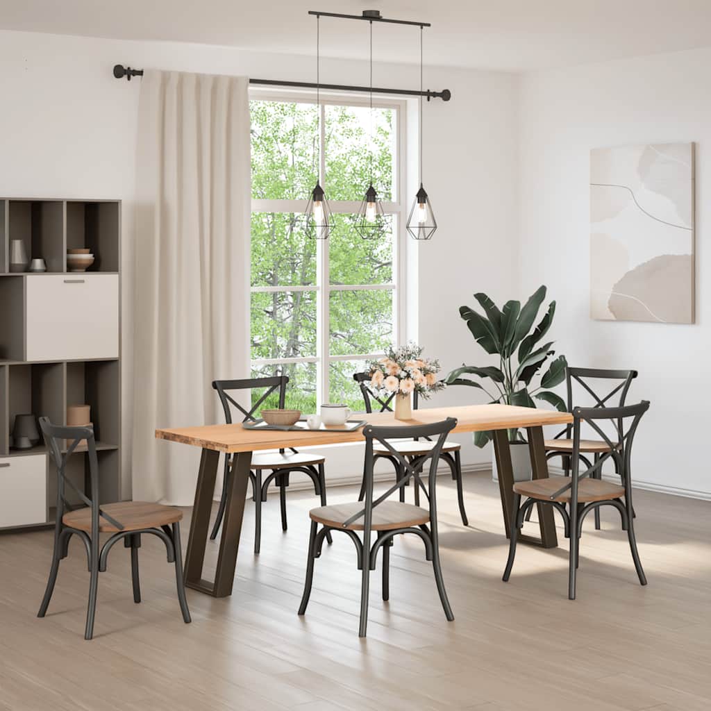 Natural Steel U-Shaped Console Table Legs, 2 Pcs, 28x(72-73) cm