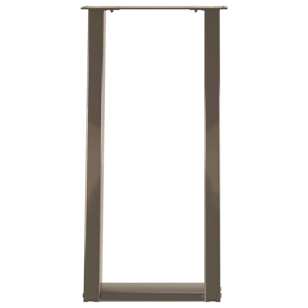 Natural Steel U-Shaped Console Table Legs, 2 Pcs, 28x(72-73) cm