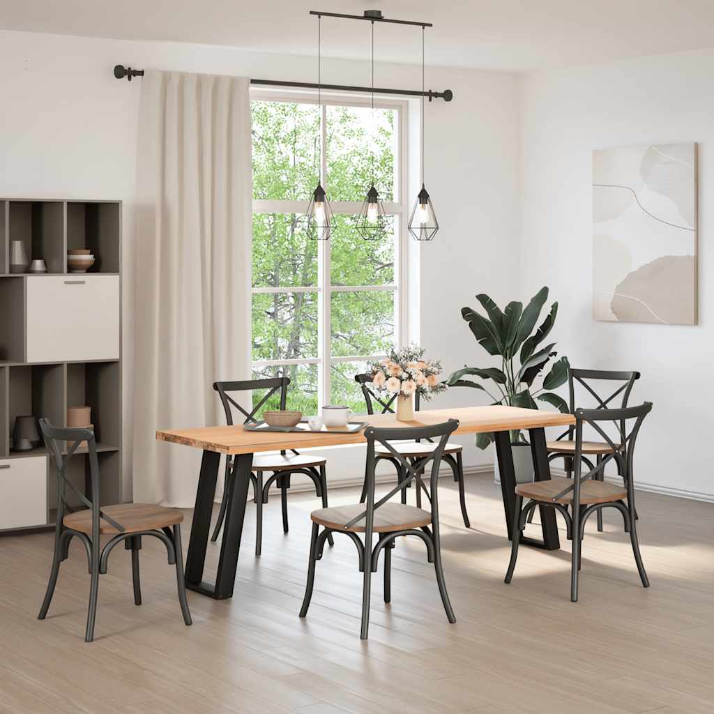 Black Steel U-Shaped Console Table Legs, 2 pcs, 38x(72-73) cm