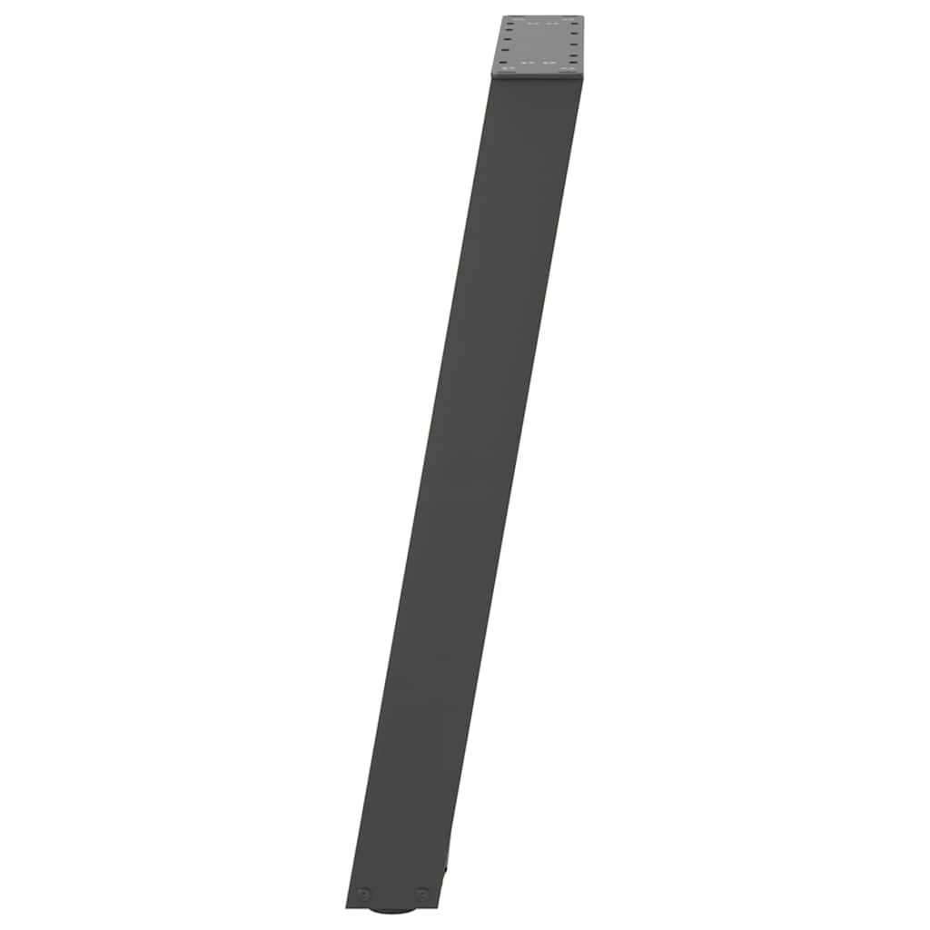 U-Shaped Anthracite Steel Dining Table Legs 2 pcs, Adjustable Height