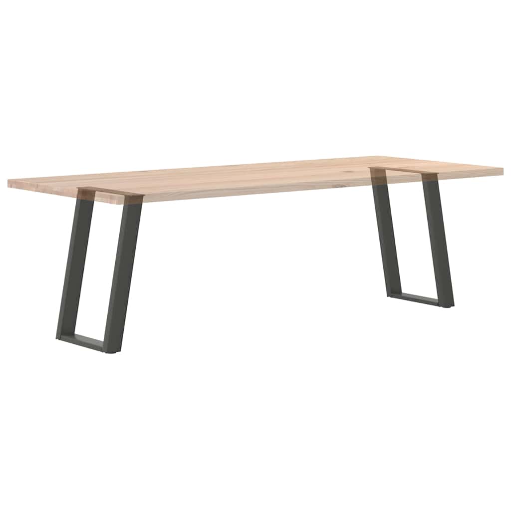 U-Shaped Anthracite Steel Dining Table Legs 2 pcs, Adjustable Height