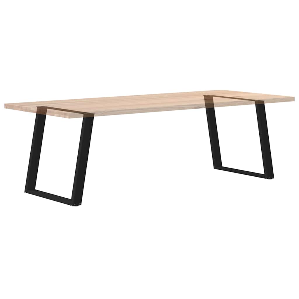 Black Steel U-Shaped Dining Table Legs 2 pcs 70x(72-73) cm