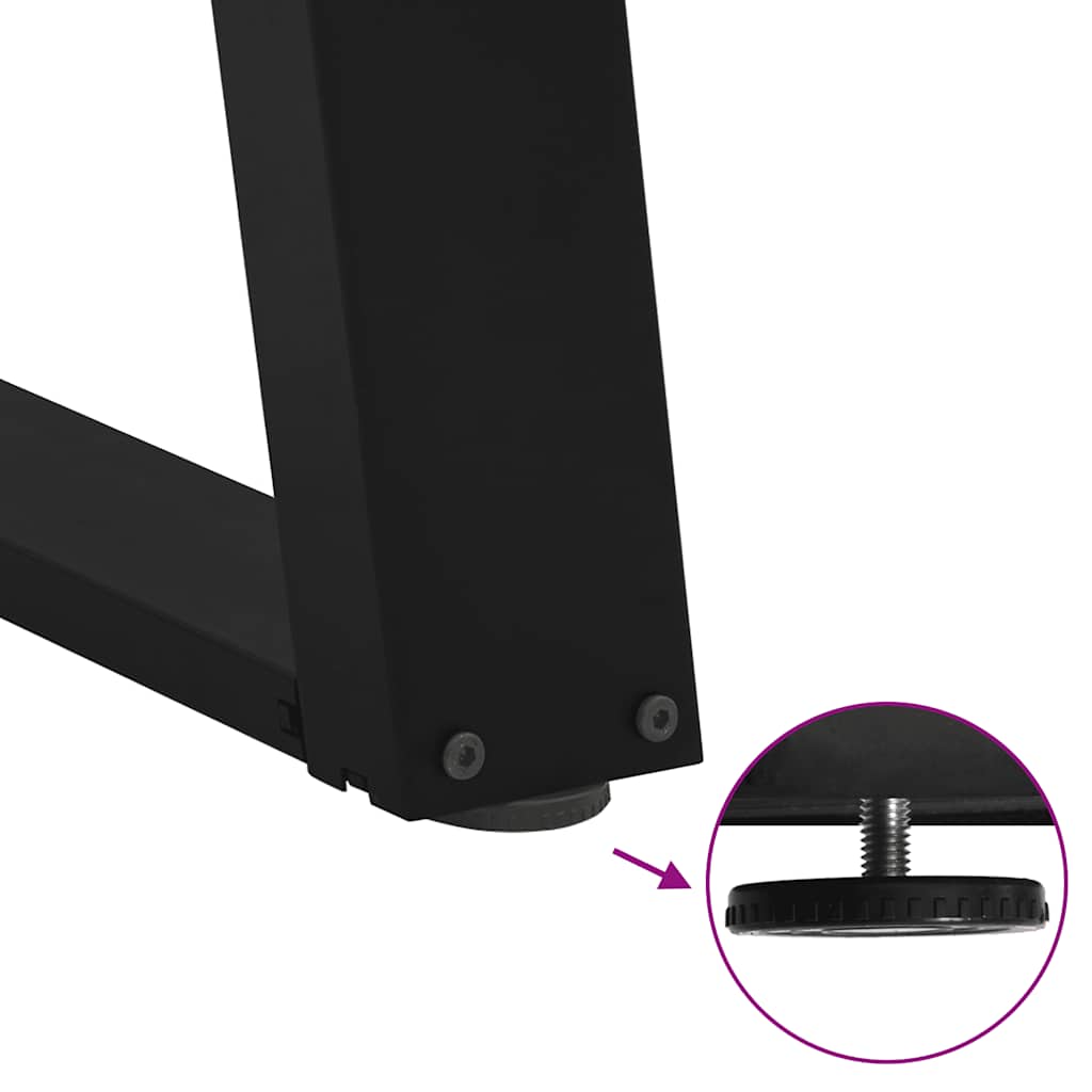 Black Steel U-Shaped Dining Table Legs 2 pcs 70x(72-73) cm