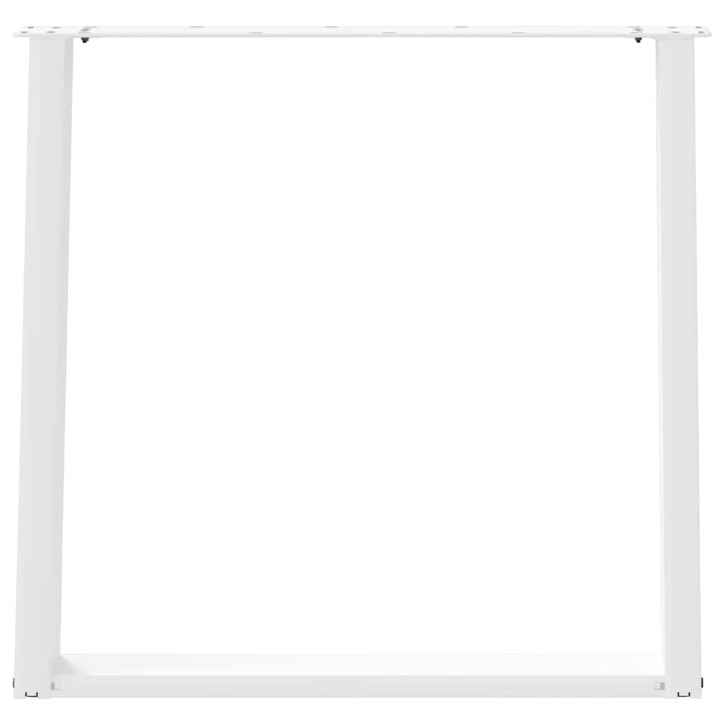 White Steel U-Shaped Dining Table Legs (2 pcs, 70x72-73cm)