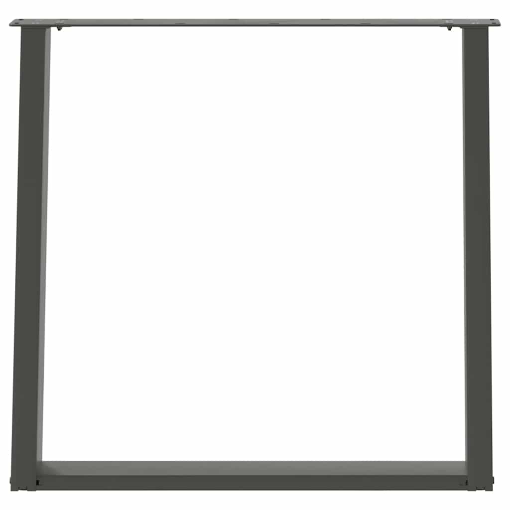 Anthracite U-Shaped Steel Dining Table Legs 2pcs, Adjustable Height