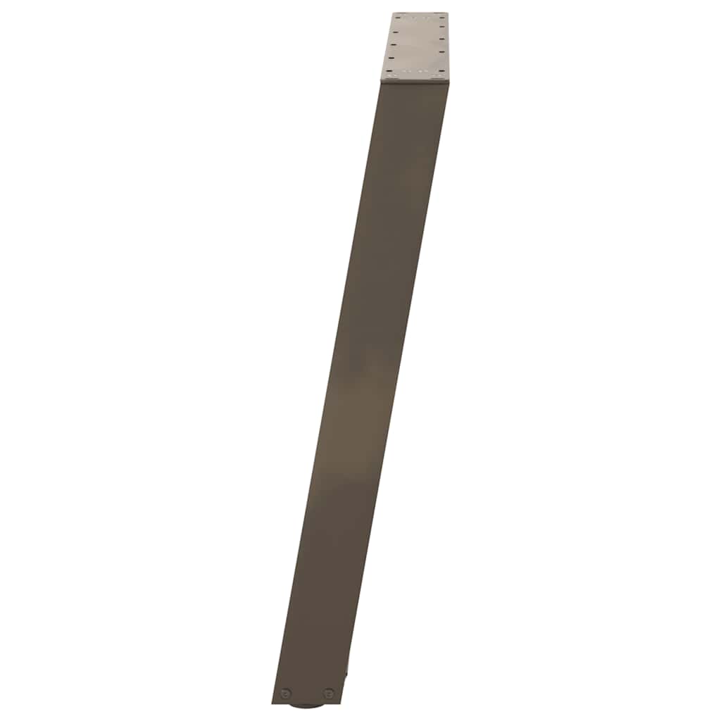 Natural Steel U-Shaped Dining Table Legs - Set of 2, Adjustable 70cm
