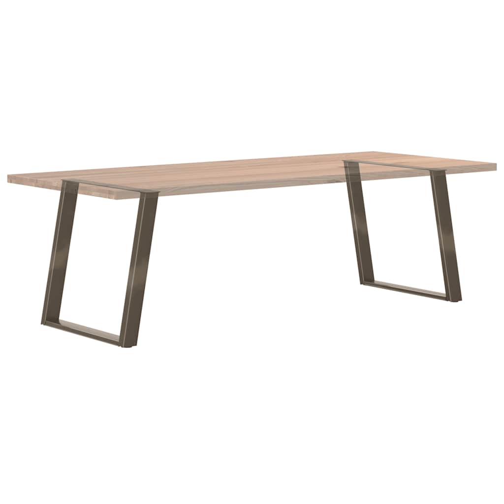 Natural Steel U-Shaped Dining Table Legs - Set of 2, Adjustable 70cm