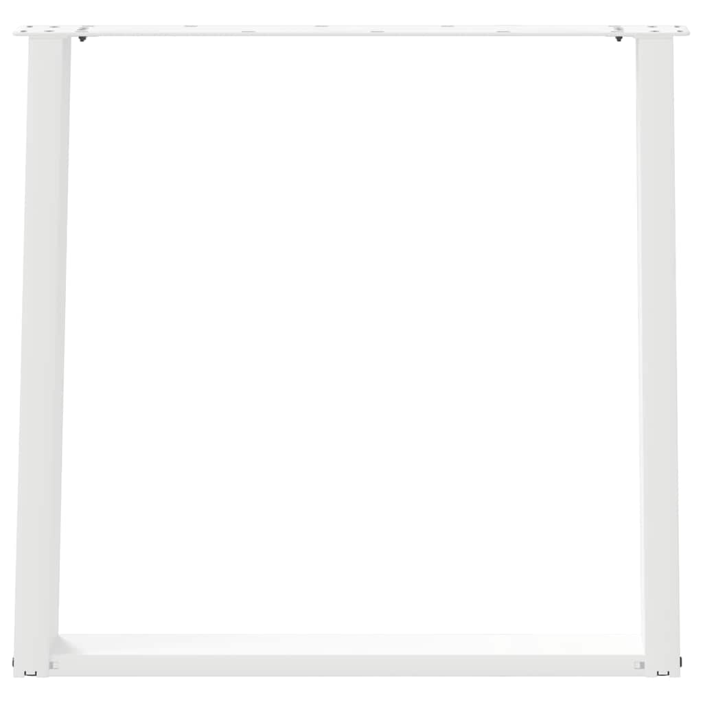 White U-Shaped Steel Dining Table Legs, 2 Pcs, 80x(72-73) cm
