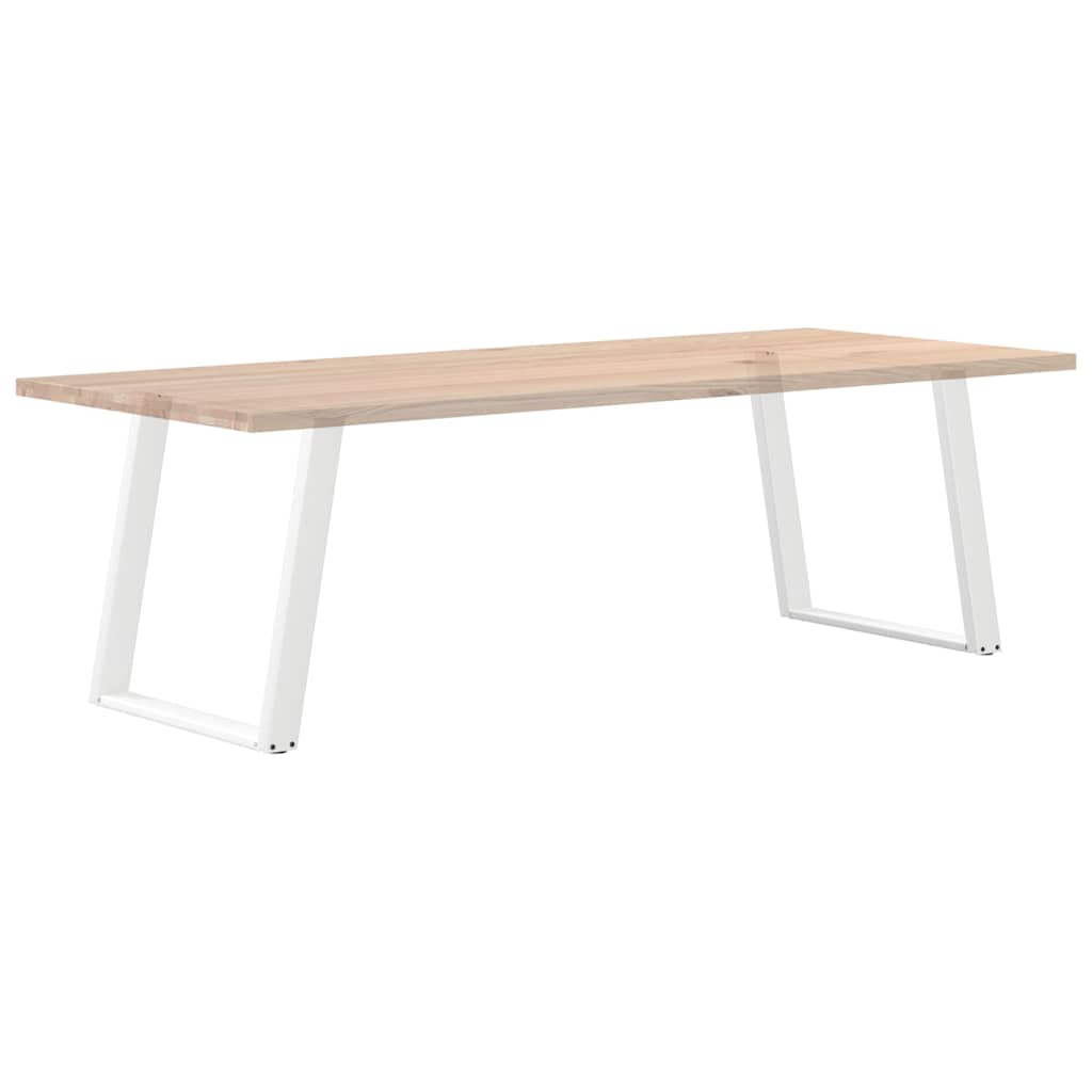 White U-Shaped Steel Dining Table Legs, 2 Pcs, 80x(72-73) cm