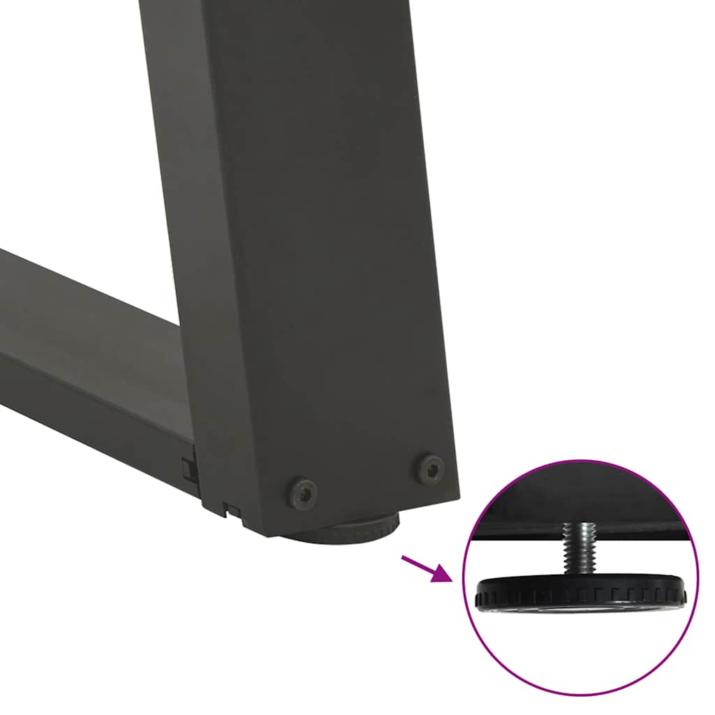 U-Shaped Anthracite Steel Dining Table Legs 2pcs, 80x72-73 cm